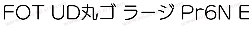 FOT UD丸ゴ ラージ Pr6N E字体转换